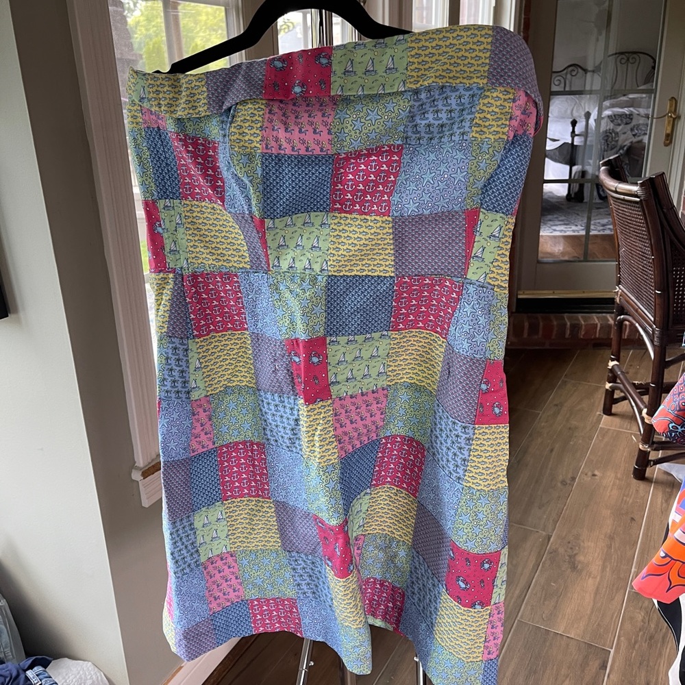 Vineyard Vines Strapless Patchwork Mini Size 12 - image 1